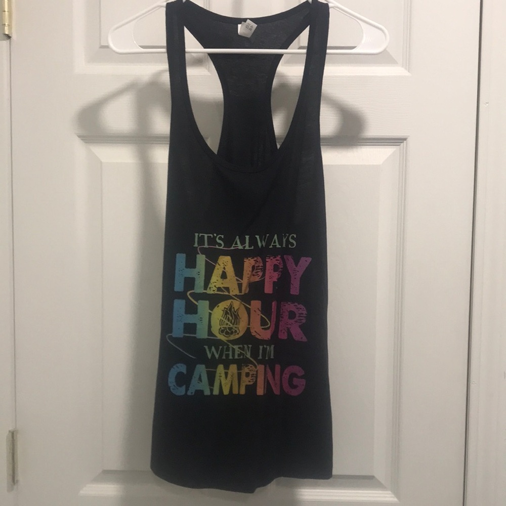 It’s Always Happy Hour When I’m Camping Tank Top